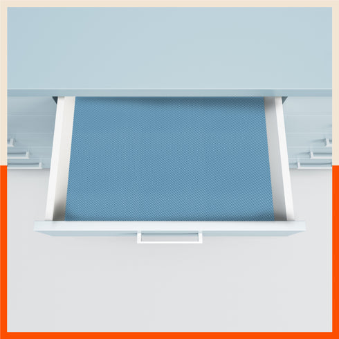Vega Multipurpose Diamond Texture Shelf Liner | Blue (45cm X 150 cm 380 GSM Pack of 3)